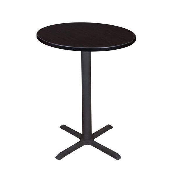 Regency 30 in. Bucy Mocha Walnut Round Cafe Table
