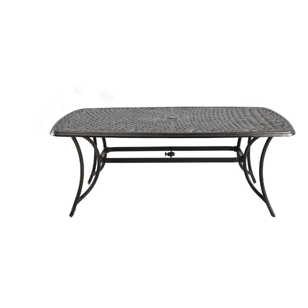 Clihome Outdoor Patio Rectangle Cast 72 in. Aluminum Dining Classic