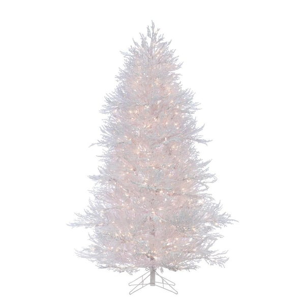 Sterling 7 ft. Lightly Flocked White Twig Artificial Christmas Tree with 650 Clear Lights5873