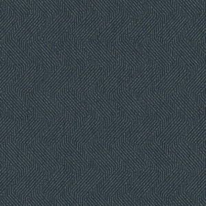 Blue Elbert Navy Zig Zag Vinyl Non-pasted Textured Wallpaper