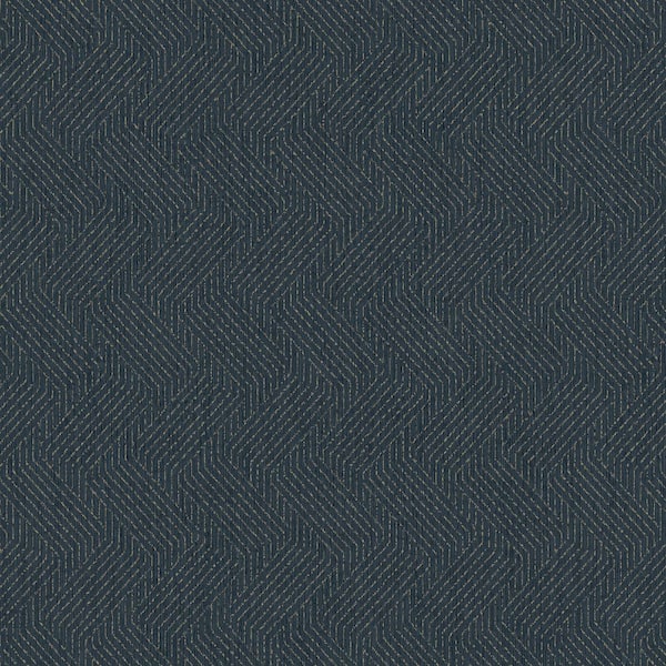 Advantage Blue Elbert Navy Zig Zag Wallpaper Sample