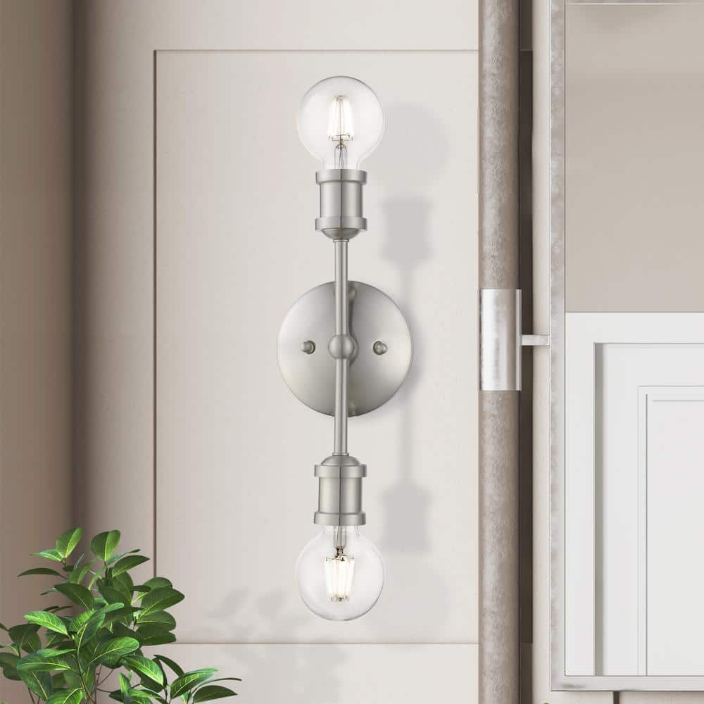 Lansdale Brushed Nickel 12" Contemporary Vanity Light