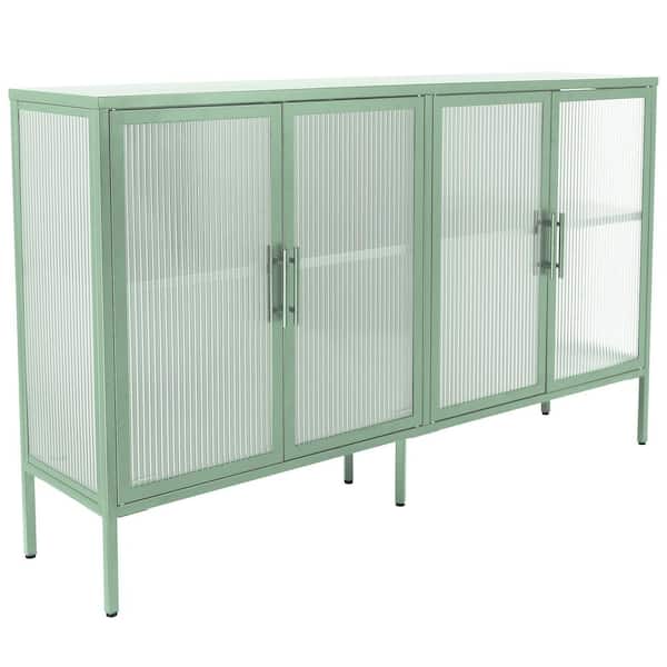 Unbranded 59.17 in. W x 13.86 in. D x 35.91 in. H Bathroom Green Linen Cabinet