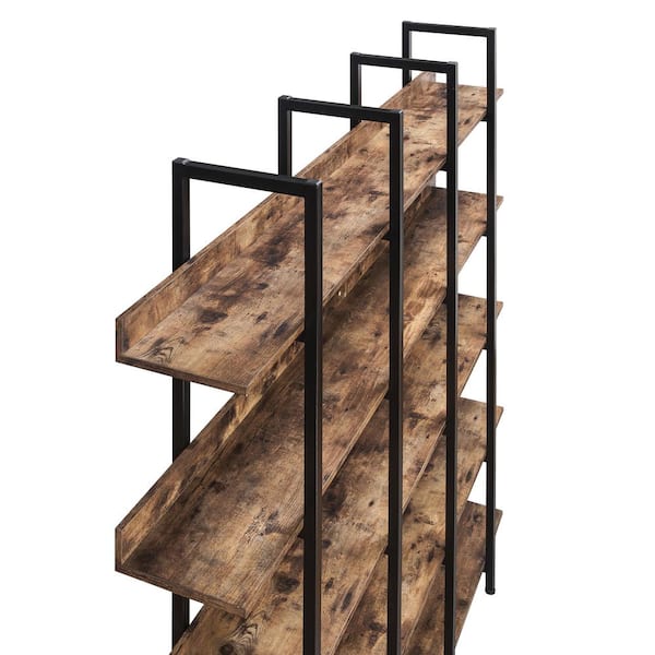 aisword 70.9 in. 5 Tier Bookcase Home Office Open Bookshelf
