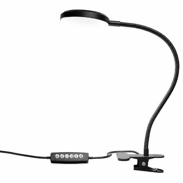 10W LED Desk Lamp with Clamp, RGB Ambient and 3000K-6000K Reading Light, Flexible Gooseneck, 800 Lumens