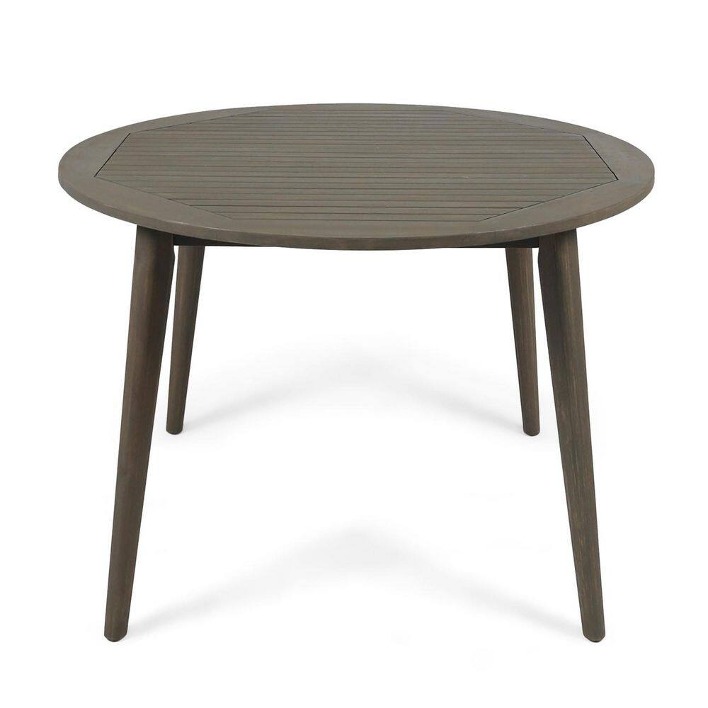 Anky Gray Round Acacia Wood 30 in. H Outdoor Dining Table price history on PriceWatchPro