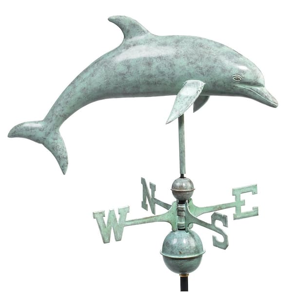 Good Directions Dolphin Weathervane - Blue Verde Copper
