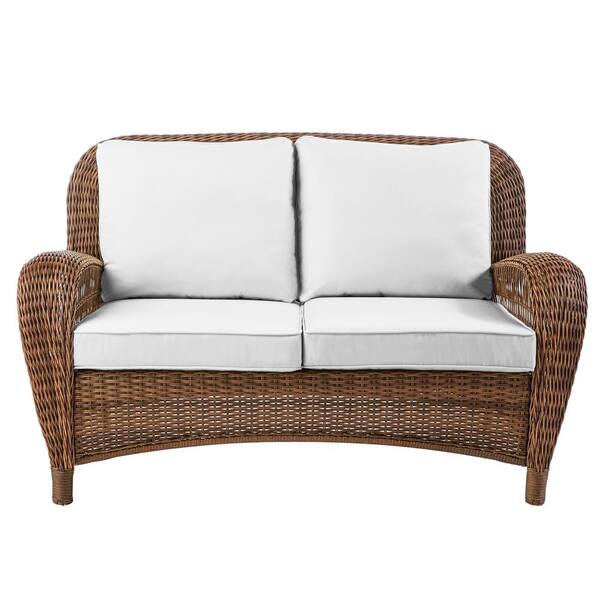 Reviews for Hampton Bay Beacon Park Brown Wicker Outdoor Patio Loveseat