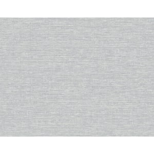Tiverton Grey Faux Grasscloth Wallpaper Sample