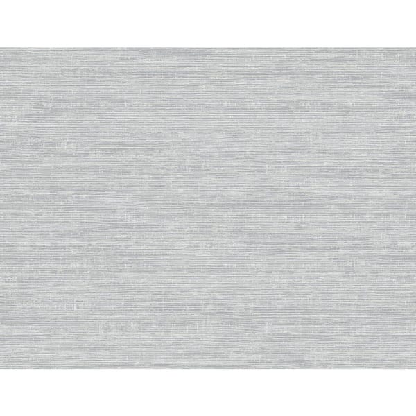 A-Street Prints Tiverton Grey Faux Grasscloth Wallpaper Sample