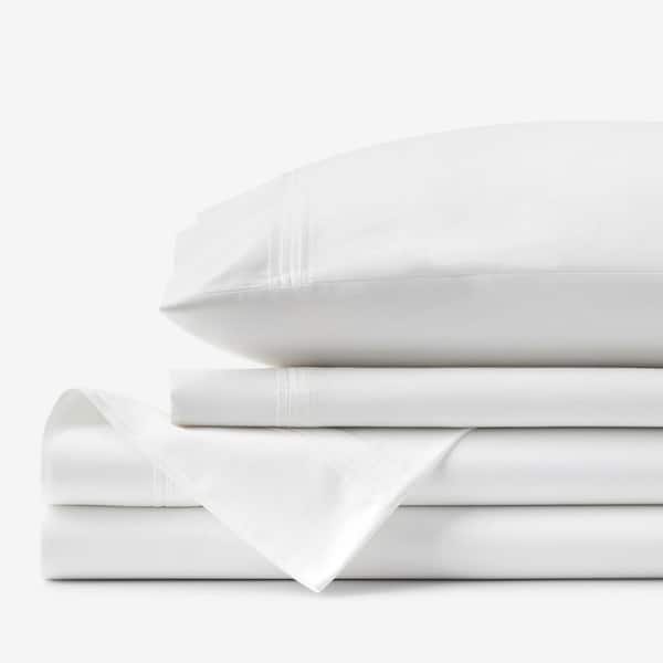 Legends Hotel Egyptian 4-Piece White Cotton Sateen California King Sheet Set