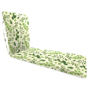 76 in. L x 23 in. W x 3 in. T Outdoor Chaise Lounge Cushion in Natik Aloe