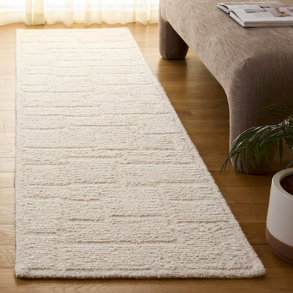 Harvest 2 ft. x 9 ft. Ivory Textured Runner Rug