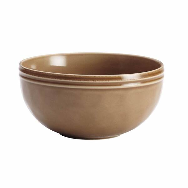 Rachael Ray Cucina Dinnerware 5-1/2 in. Stoneware Cereal Bowl in Mushroom Brown