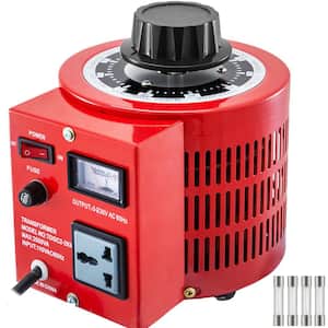 Auto Transformer 2KVA 20Amp Automatic Voltage Regulator 110-Volt 60Hz Input Digital Display 0 to 130V Output,Red