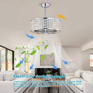 20.67 in. Indoor Silver Ceiling Fan with No Bulbs Included and Remote Included