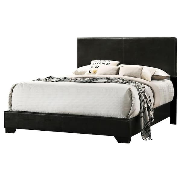 Coaster Conner Black Upholstered Frame Eastern King Panel Bed