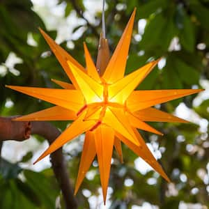 14 in. Illuminated LED Gold Holiday Moravian Star