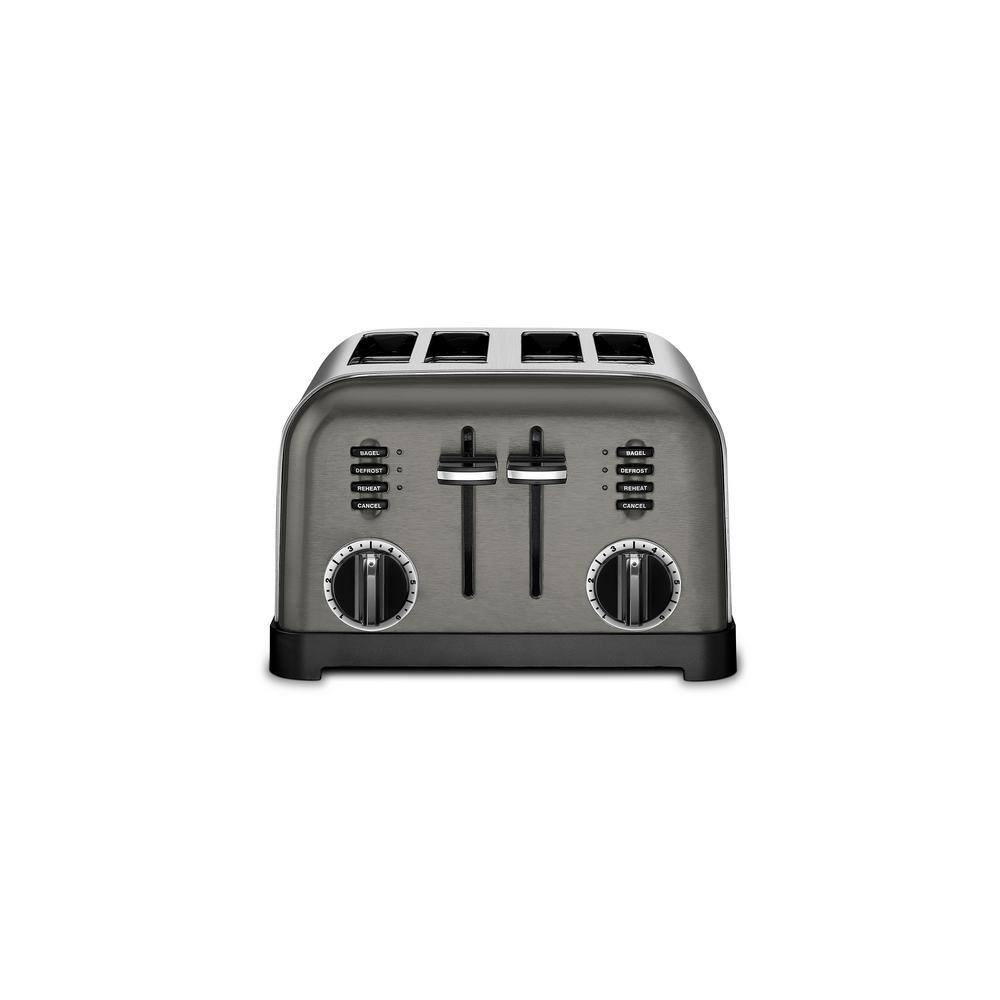 Cuisinart Classic Series 4-Slice Black Stainless Steel Wide Slot Toaster  with Crumb Tray CPT-180BKS The Home Depot