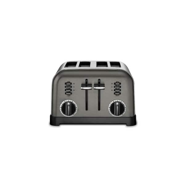 Cuisinart Classic Series 4-Slice Black Stainless Steel Wide Slot Toaster with Crumb Tray