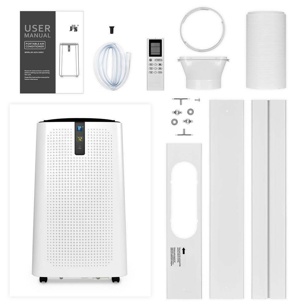 JHS 14,000 BTU White Portable Air Conditioner with Remote