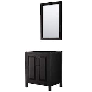 Daria 29 in. W x 21.5 in. D x 35 in. H Single Bath Vanity Cabinet without Top in Dark Espresso with 24 in. Mirror