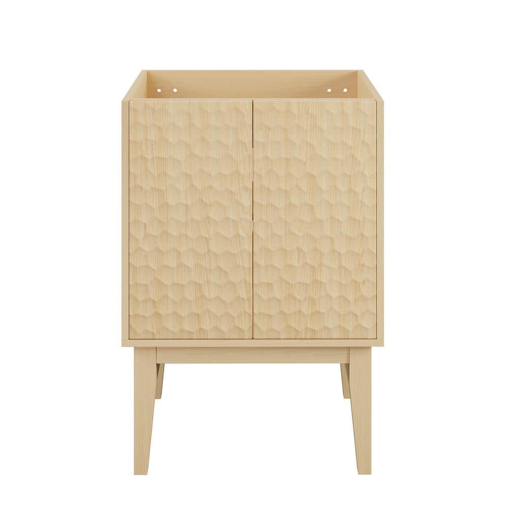 Bosse 24 in. Freestanding Bathroom Vanity Cabinet without Top in Natural Oak price history on PriceWatchPro