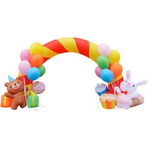 8 ft. Bear and Bunny Walkway Arch Outdoor Inflatable for Birthday Parties