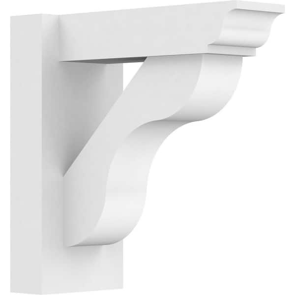 Ekena Millwork Carmel 5 in. W x 12 in. H x 12 in. D Signature Urethane Polyurethane Outlooker with Traditional Ends