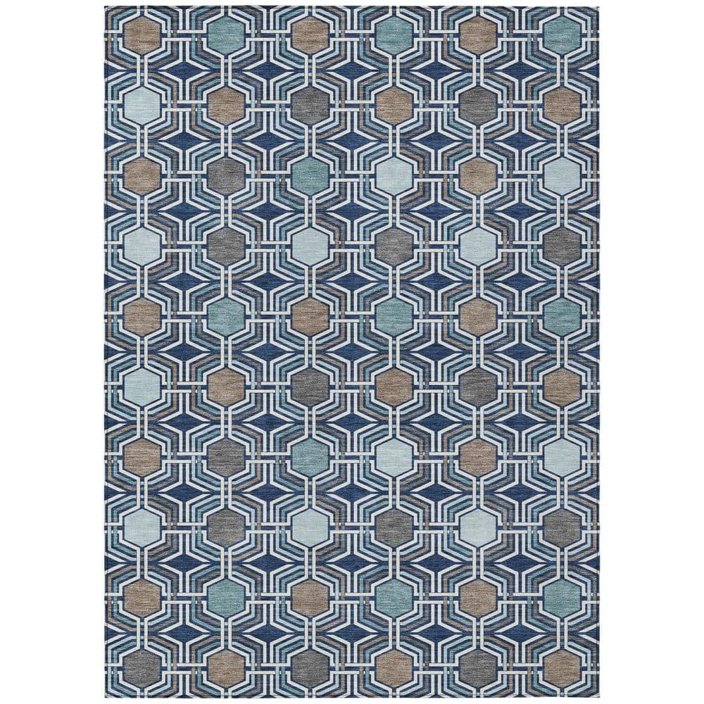 Chantille Machine Washable Indoor/Outdoor Abstract ACN3006 Navy 9 ft. x 12 ft. Area Rug price history on PriceWatchPro