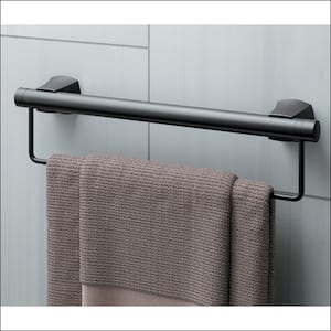 16 in. Towel Bar Attachment Accessory in Matte Black