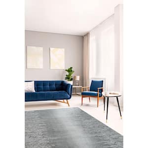 Gray 6 ft. x 9 ft. Hand-Knotted Wool Modern Area Rug