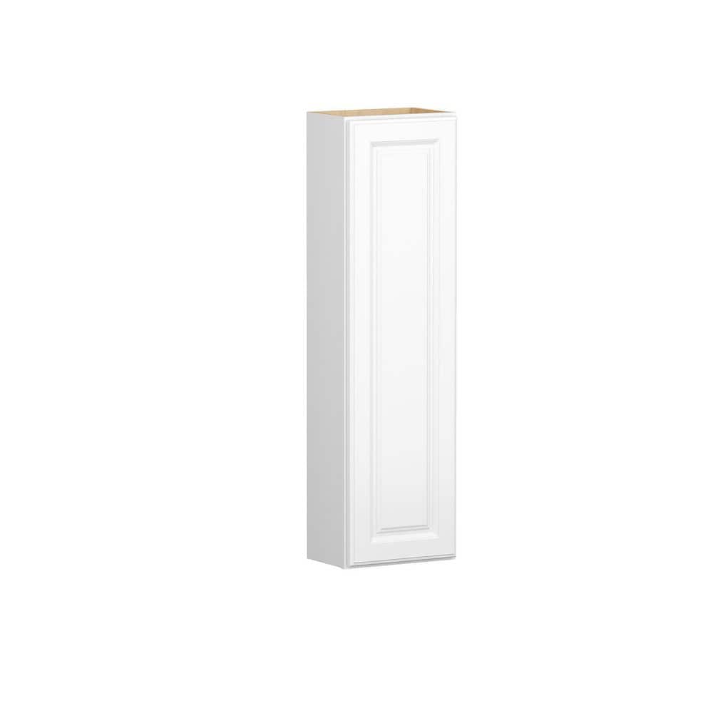 Hampton 12 in. W x 7.5 in. D x 42 in. H Assembled Bath Wall Hutch Bathroom Cabinet in Satin White price history on PriceWatchPro