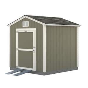 Professionally Installed Tahoe Series Columbus 8 ft. W x 8 ft. D Wood Storage Shed with Ramps 7 ft Sidewall (64 sq. ft.)