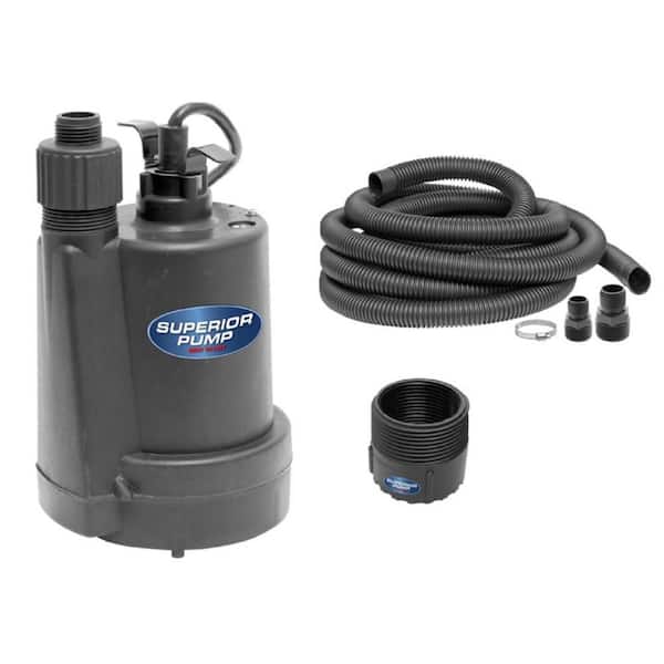 Superior Pump 1/4 HP Submersible Thermoplastic Utility Pump Kit