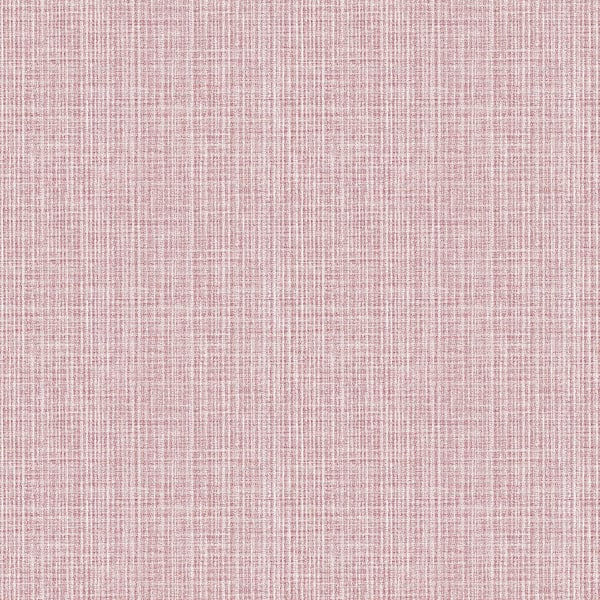 A-Street Prints Kantera Pink Fabric Textured Non Woven Wallpaper Sample