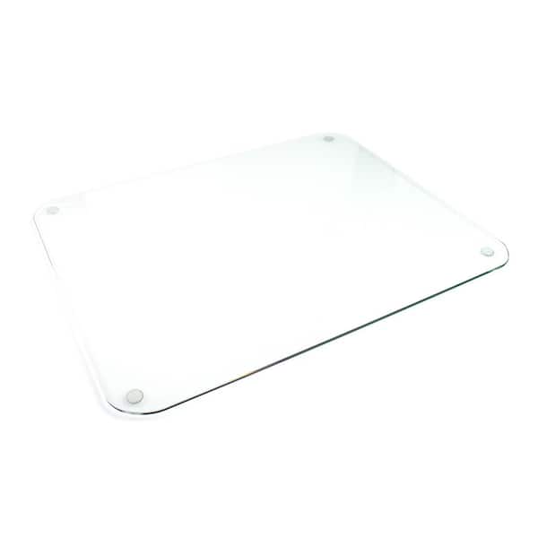 Impresa 20 inch x 36 inch Tempered Glass Desk Mat to Protect Your Desk - Clear Desk Mat for Desktop