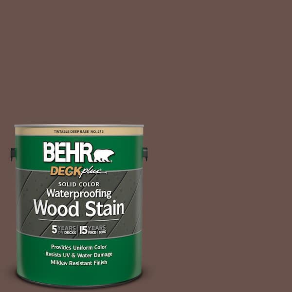 BEHR DECKplus 1 gal. #SC-111 Wood Chip Solid Color Waterproofing Exterior Wood Stain