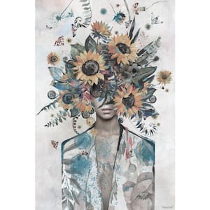 "Be a Sunflower" by Unframed Canvas People Art Print 18 in. x 12 in.