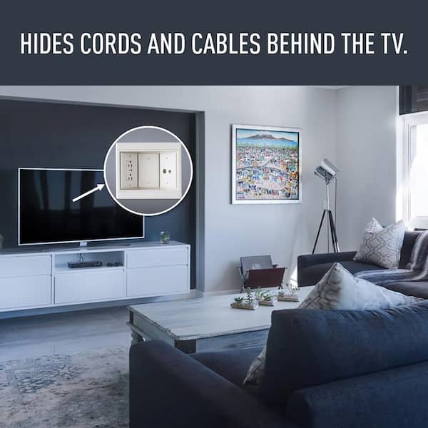 Legrand Pass & Seymour 3 Gang Recessed TV Media Box with Low
