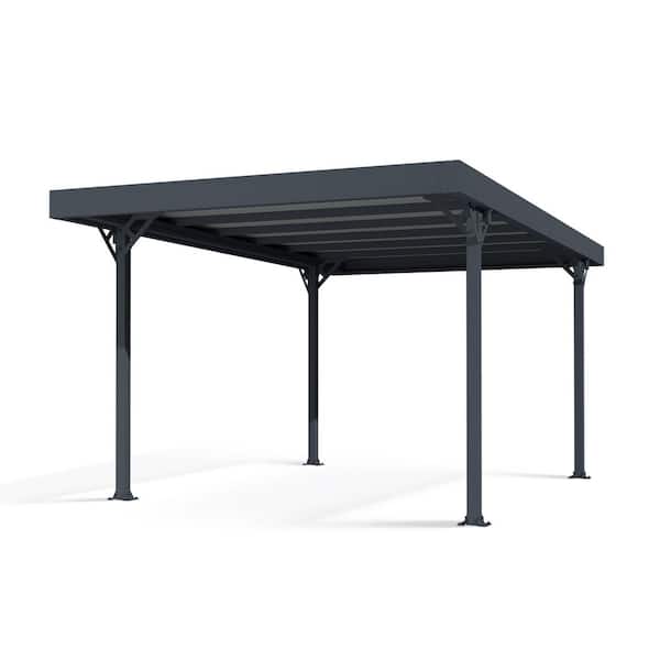 Palma 10 ft. x 17 ft. Gray/Bronze Carport
