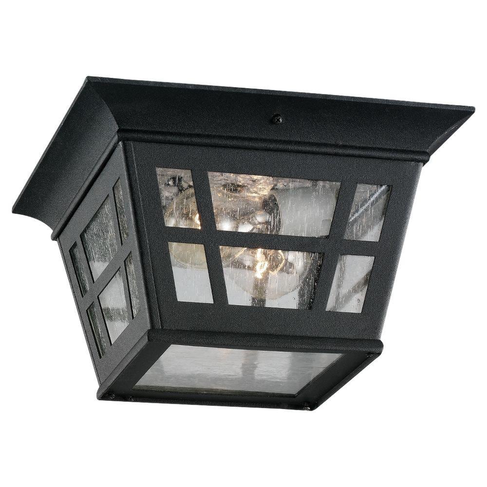 Herrington 2-Light Outdoor Black Flush Mount Fixture price history on PriceWatchPro