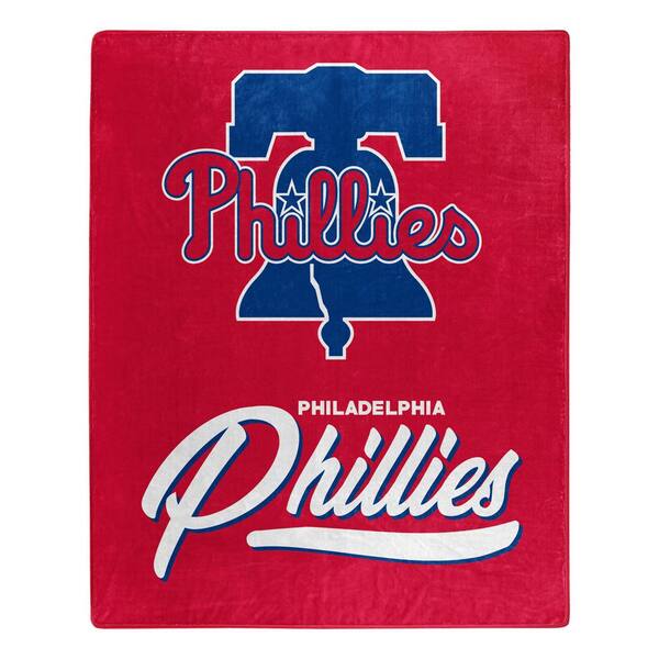 THE NORTHWEST GROUP MLB Phillies Signature Raschel Multi-Colored Throw Blanket