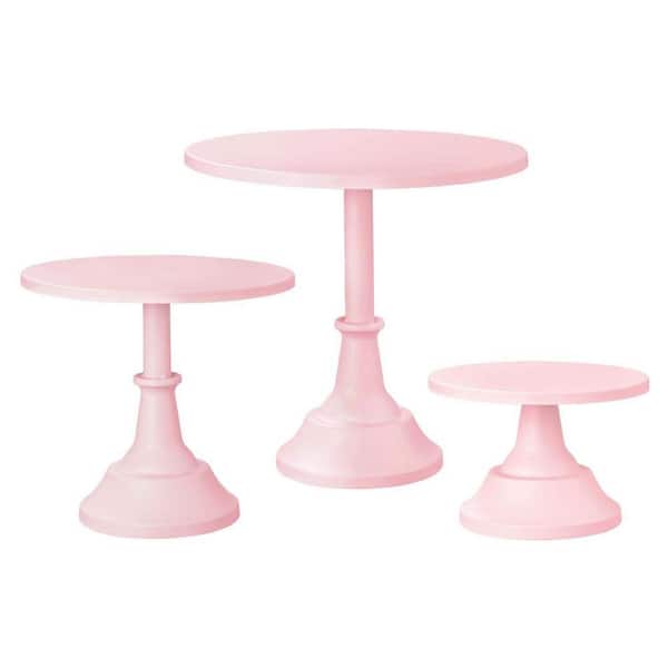 1 Tier Pink Metal Cake Stand Set for 6-10 Inch Cakes, Perfect Dessert for Party, Wedding & Birthday