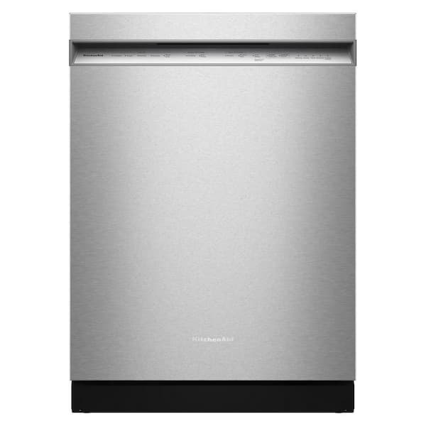 24 in Front Control Built-In Tall Tub Dishwasher in PrintShield Stainless with 30-Plus Total Wash Jets