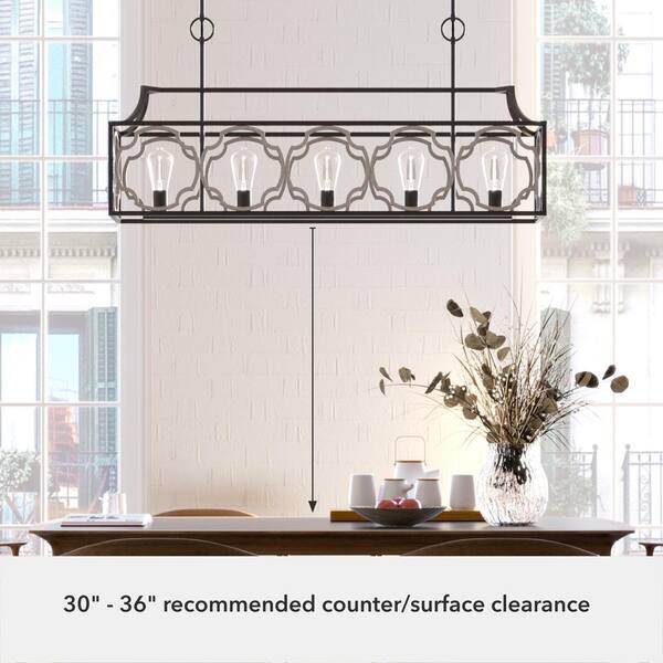 Hunter Stone Creek 5 Light Noble Bronze Basket Chandelier Dining Room Light