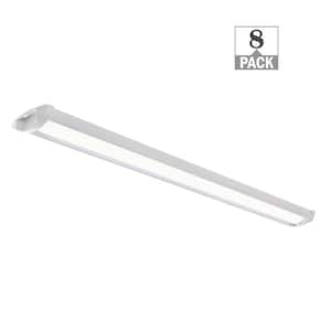 44 in. 120-Watt Equivalent 3400 Lumen Quick Easy Install Integrated LED Strip Light Fixture 4000K Bright White (8-Pack)