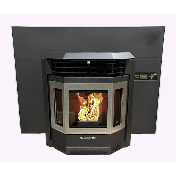 50,000 BTU 2800 sq. ft. EPA Certified Fireplace Insert Pellet Stove with 47 lbs. Hopper with SS Door Trim
