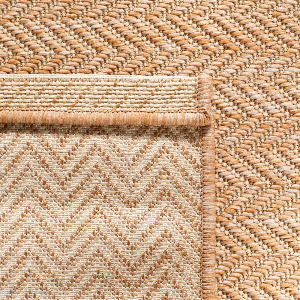 Natural Cream 79" Square Synthetic Indoor/Outdoor Easy Care Rug