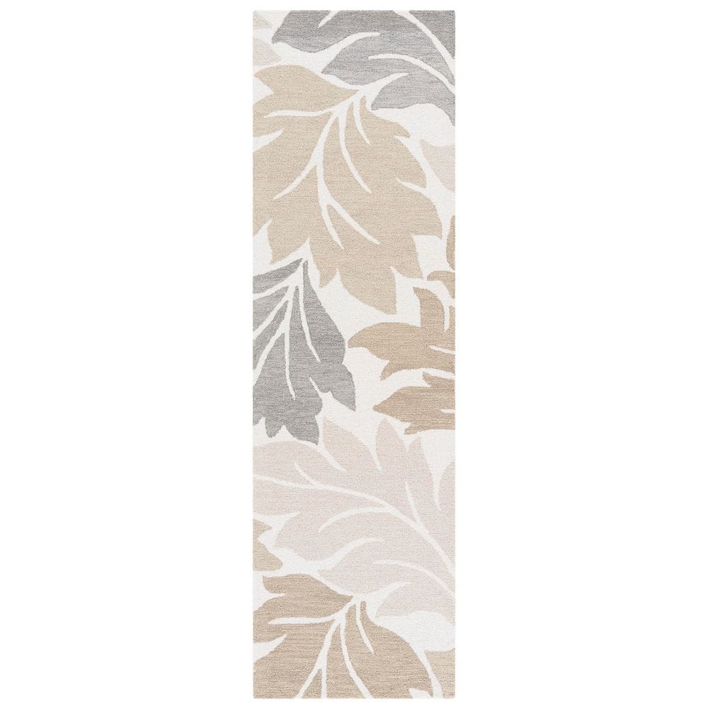 Jardin 2 ft. x 8 ft. Ivory/Brown Oversized Leaf Runner Rug price history on PriceWatchPro